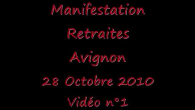 Manifestation retraites Avignon 28 Octobre 2010 N°1