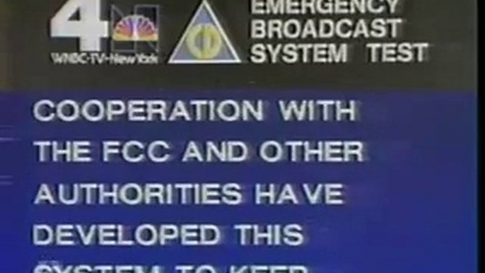 WNBC 4 (1980) - Emergency Broadcast System Test