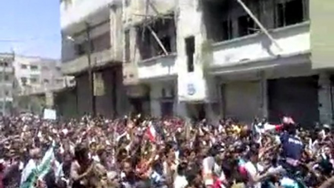 20110715سوريا حمص حي البياضة جمعة اسرى الحرية the Syrian Revolution aginst Alassad gangs Homs City