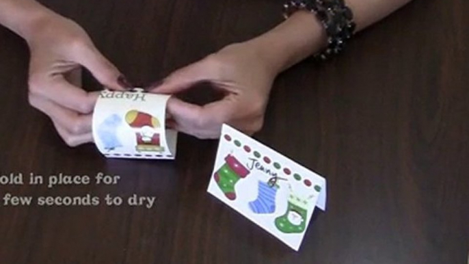 How To Reuse Christmas Cards: Matching Place Card & ...