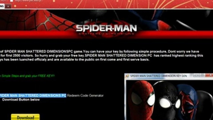 FREE SPIDERMAN SHATTERED DIMENSIONS KEYS 100% WORKING