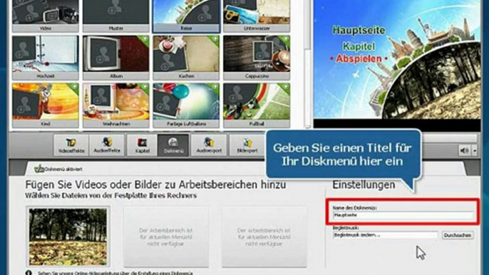 Erstellen Sie schnell und einfach DVD-Menüs!