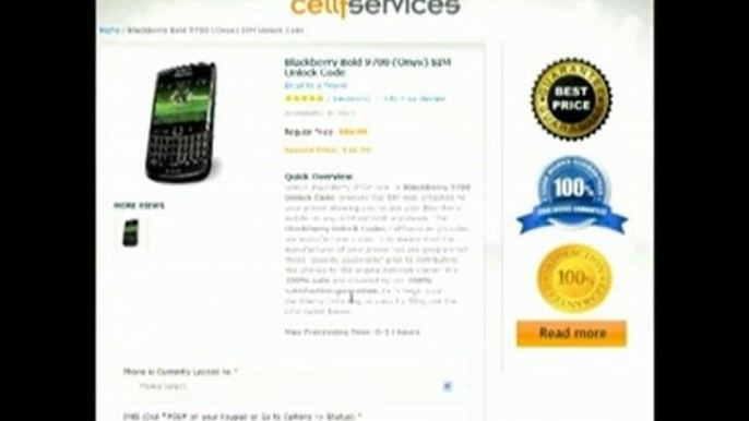 How to Unlock a BlackBerry Bold 9700 Locked to Bell