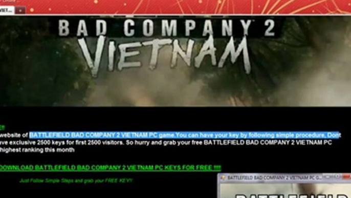 BATTLEFIELD BAD COMPANY 2 PC SERIAL KEYS 100% GEUNINE