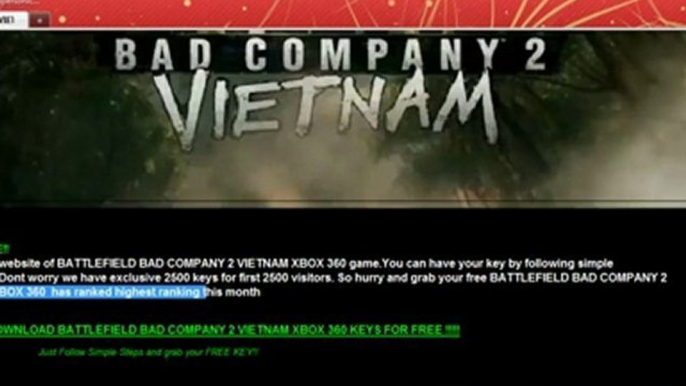 DOWNLOAD BFBC2 VIETNAM XBOX 360 KEYS KEY GENERATOR