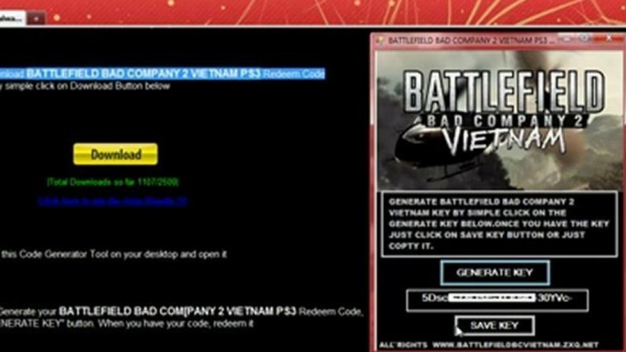 FREE BFBC2 VIETNAM PS3 CD KEYS 100% WORKING GUARANTEE