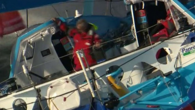 Jean-Pierre Dick et Loick Peyron à bord de Virbac-Paprec 3