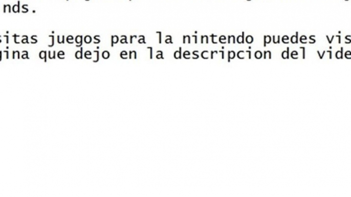 Como descargar juegos para la nintendo DS.