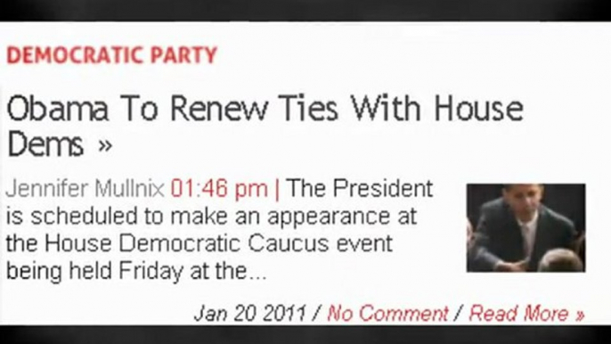 2012 Election News -Obama To Renew Ties With House Dems