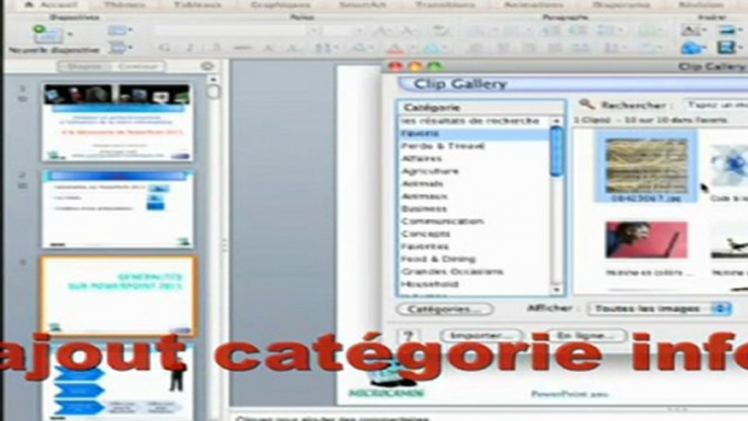 PowerPoint 2011 - Ajouter des images Clipart dans la bibliothèque