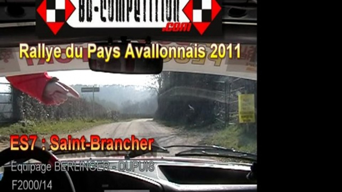 Rallye Pays Avallonnais 2011 - ES7 Saint Brancher