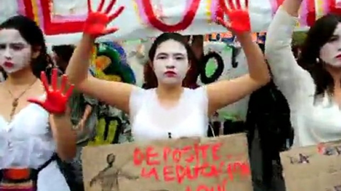 Chilean students rally for education protest