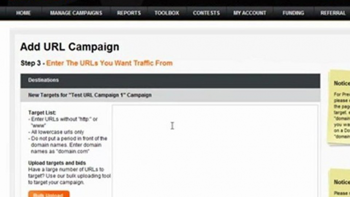 How to set up a URL targeted Ad Camapigns on DirectCPV.com