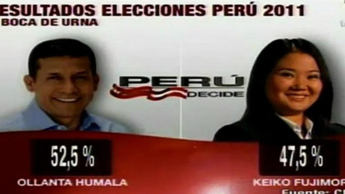 Sin resultados oficiales, peruanos festejan a Humala