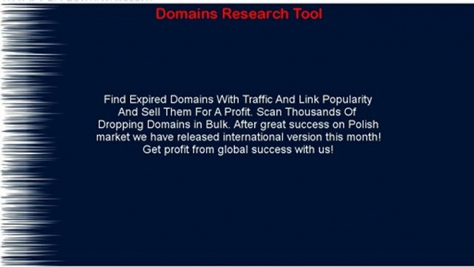 Domains Research Tool