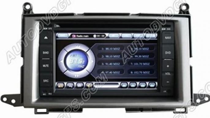 Toyota Venza Car DVD Player with in-dash GPS Navigation system and Digital HD Touchscreen