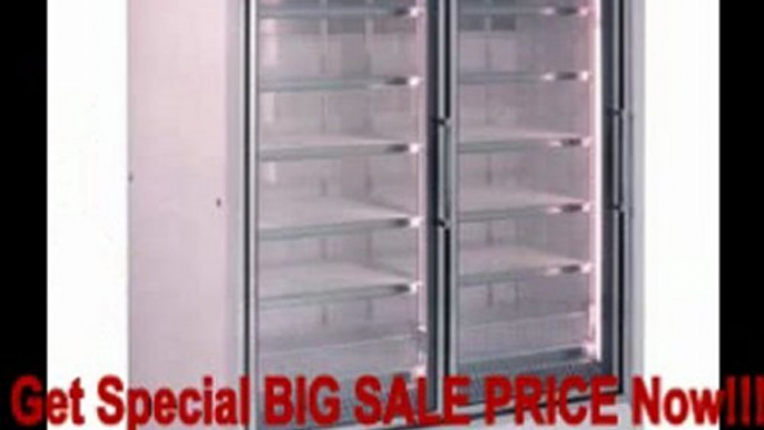 BEST PRICE RIN/RIF Endless Design, Glass Door Reach In, LED Lighting System-404A, 24 x 63 Door Freezers, Size:  78.5 X 35.5 X 54.88