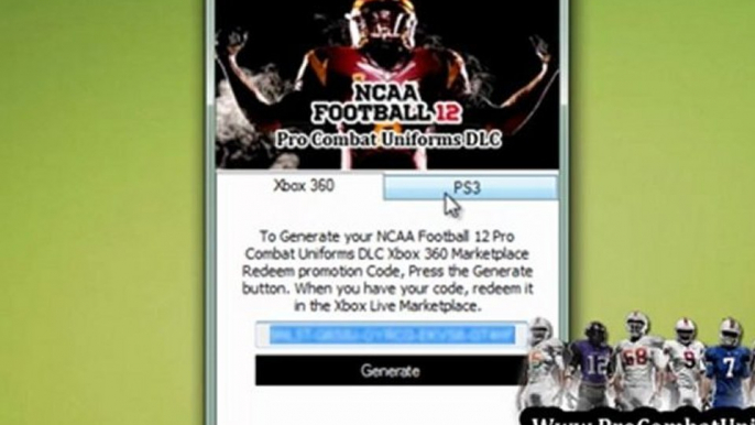 Nike Pro Combat Uniforms DLC Free Unlock On NCAA Football 12