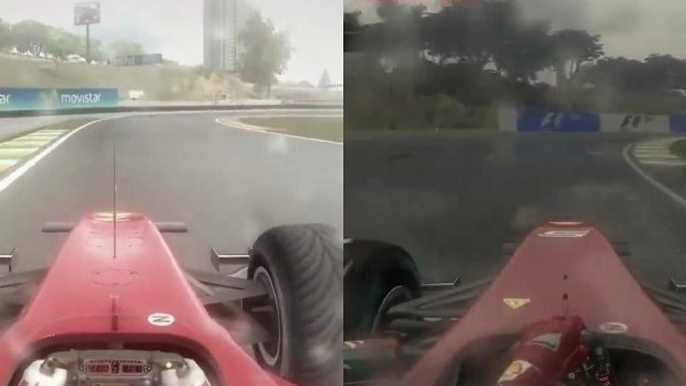 F1 2010 vs F1 2011 - Interlagos (Wet)