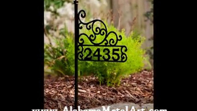 Personalized address signs - House Number Signs - Alabama Metal Art