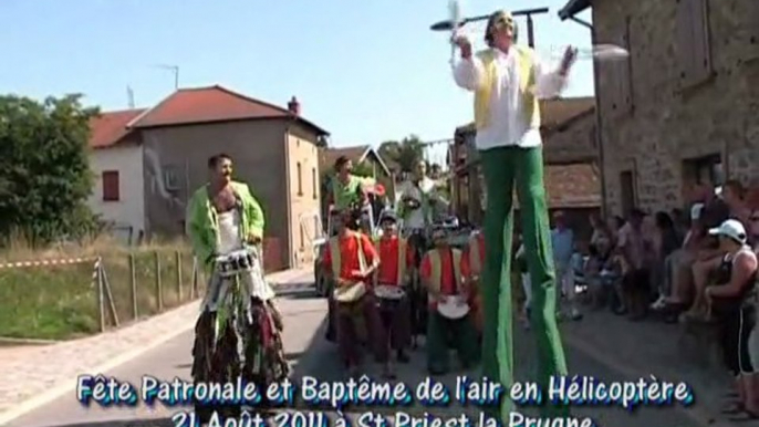 BAPTEME HELICO FETE PATRONALE  ST PRIEST LA PRUGNE 2011