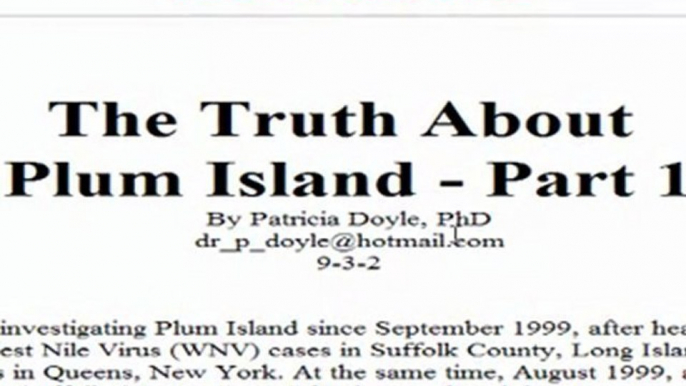 PT1 PLUM ISLAND, ERICH TRAUB, AND BIO-WARFARE