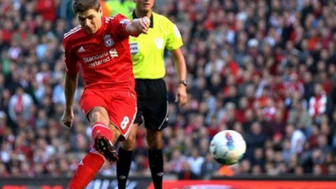 Liverpool 1-1 Manchester United Gerrard Free-kick, Chicharito header, De Gea superb-stops