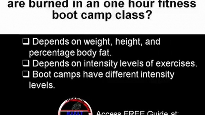 How many calories are burned in fitness boot camp class?