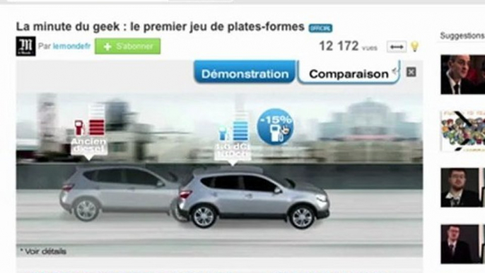 Preroll interactif Nissan sur Dailymotion