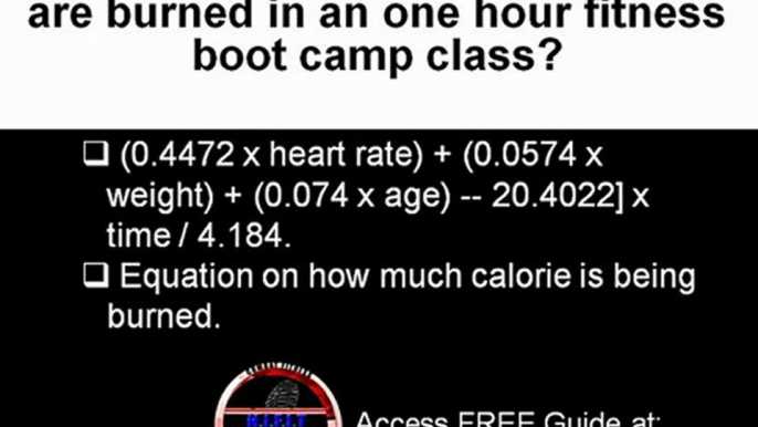 How many calories are burned in an one hour fitness boot cam