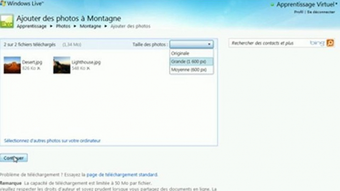 Office web apps - gestion d'un album photo