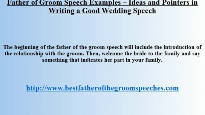 Father-Groom Speech Wedding - What to Say in Honor to Your Son and His Bride