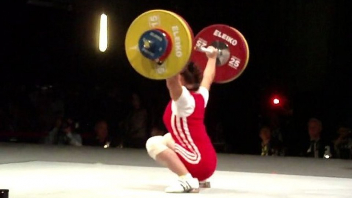 Weightlifting World Championships Paris 2011 - W63kg - World Champion at C&J Maiya MANEZA - Snatch 3 - 109kg