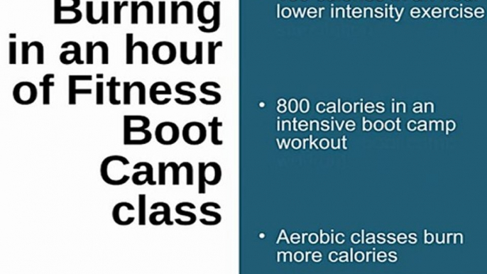 How many calories are burned in an hour of boot camp?