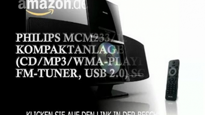 Philips MCM233/12 Kompaktanlage (CD/MP3/WMA-Player, FM-Tuner, USB 2.0) schwarz