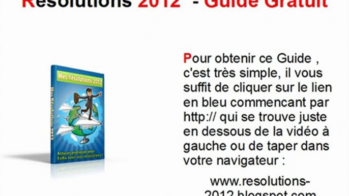 Bonnes Résolutions, comment les tenir - Guide Gratuit