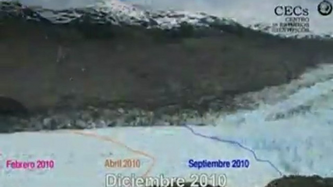 Chilean glacier footage shows rapid shrinking