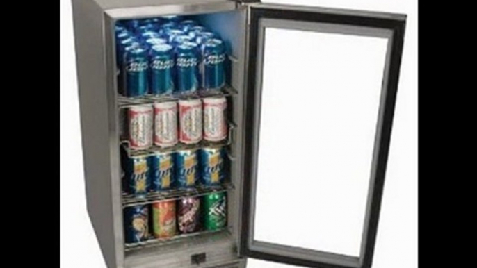 EdgeStar 84 Can Outdoor Beverage Refrigerator - Stainless Steel with Glass Door