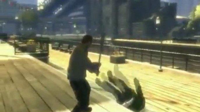 GTA IV: Pushing people down stairs