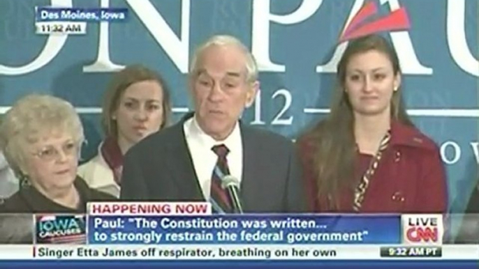 Ron Paul Stumping In Iowa Today Talking Liberty!