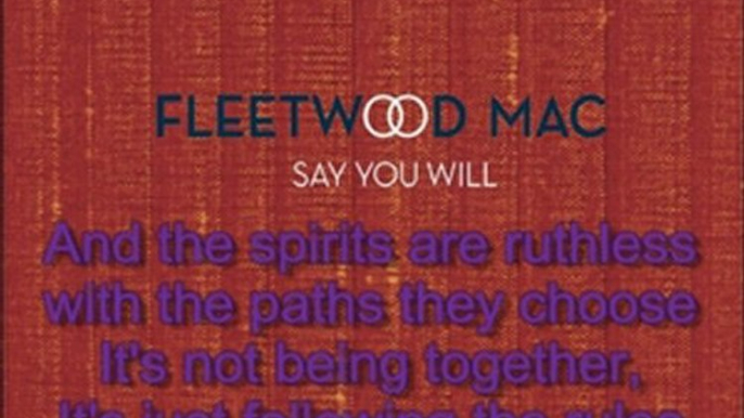 Fleetwood Mac - Destiny Rules (lyrics)