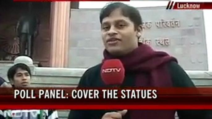 Mayawati's statues to be covered for Uttar Pradesh polls