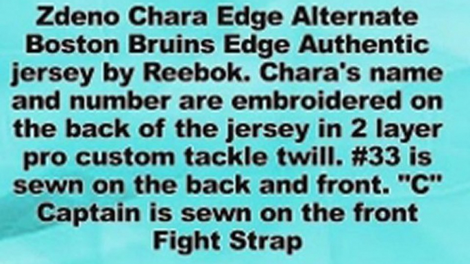 Boston Bruins Zdeno Chara Alternate Reebok Edge Authentic Jersey