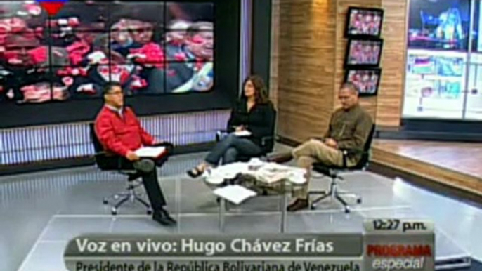 (VIDEO) Programa Especial Misión Cumplida 2011 Contacto telefónico con el presidente Hugo Chavez 15.01.2012  1/3
