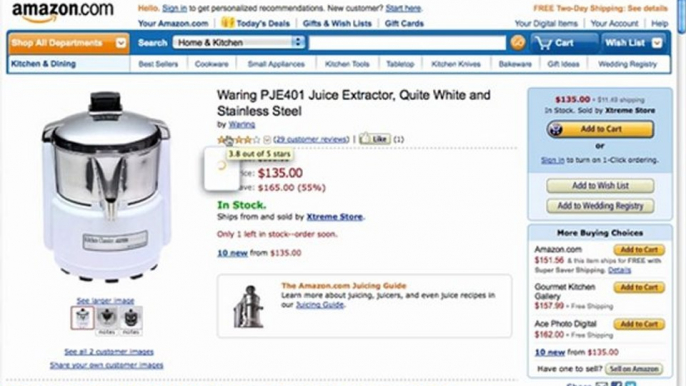 Waring PJE401 Juice Extractor Review