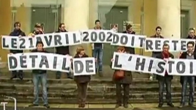 Rassemblement républicain contre la venue de J-M Le Pen en Vendée le 21-01-12 - TV Vendée