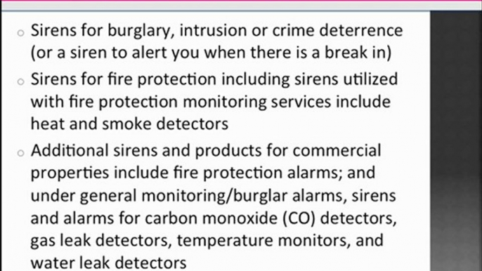 San Francisco Siren Alarms For Monitored Security Or Fire Protection