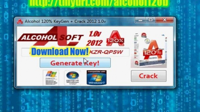 Free Alcohol 120% KeyGen + Crack 2012 1.0v Download Software DVD CD ISO