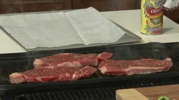 Grilled Angus Beef Steaks with Mustard Glaze