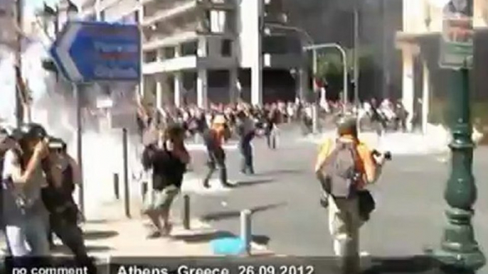 Violent clashes in Athens over austerity... - no comment